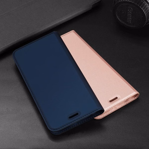DUX DUCIS Skin Pro grāmatas tipa viedtālruņa apvalks Huawei Y5p rozā