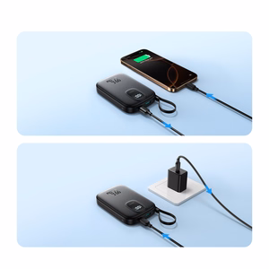 Внешний аккумулятор Joyroom JR-PBF17 22.5W с кабелем USB-C 10000mAh чёрный