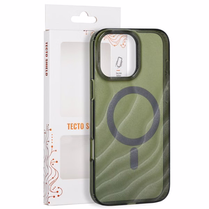 „Tecto Shield Desert Mag“ vāciņš modelim iPhone 16 Pro Max 6,9", tumši olīvzaļš