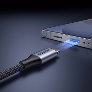 Ugreen 2in1 USB-C kabelis - 2xUSB-C PD 140W 2m - melns