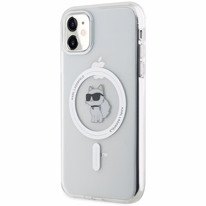 Karl Lagerfeld IML Choupette MagSafe apvalks iPhone 11 / Xr - caurspīdīgs