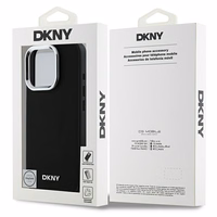 DKNY Vienkāršs sudraba logotips magnētiskais iPhone 16 Pro viedtālruņa apvalks - melns