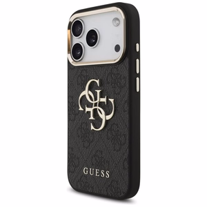Guess 4G Big 4G Classic Logo viedtālruņa apvalks iPhone 17 Pro - melns un zelta
