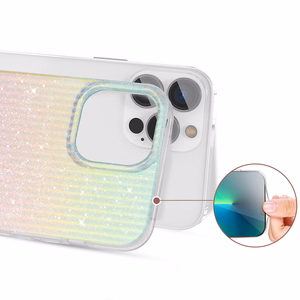 Kingxbar Travel Series grezns elegants viedtālruņa apvalks iPhone 13 Pro zils-oranžs (Mākoņi)