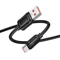 Kabelis USB A uz USB C Hoco PD 5A 100W 1 m X115 melns