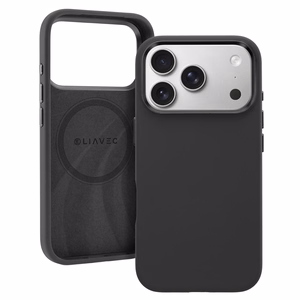 Liavec Silky maciņš ar metāla kameras rāmi priekš Iphone 17 Pro melns