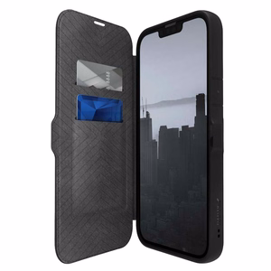 Raptic X-Doria Urban Folio viedtālruņa apvalks iPhone 14 Plus ar atveramu melnu pārklājumu