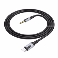 Audio kabelis Borofone BL19 USB-C uz 3,5 mm melns