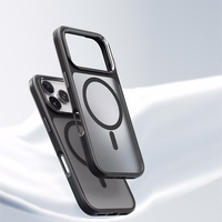 Rock Guard Touch Matte Sērijas Magnētiskā Apvalks Iphone 17 Pro Max - melns (metāla objektīva rāmis)