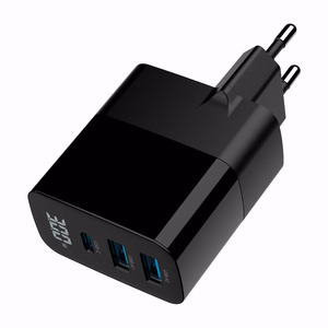 Gembird TA-UC-PDQC30LCD-BK-02 mobilās ierīces lādētājs universāls melns AC ātra uzlāde iekštelpām