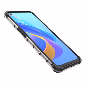 Šūnveida apvalks bruņots pārklājums ar gēla rāmi Oppo A76 / Oppo A36 / Realme 9i Caurspīdīgs