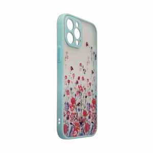 Dizaina apvalks iPhone 12 Pro Max ziedu apvalks gaiši zils