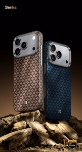 Benks Magnetic Armor Air Armor Grid Kevlar Case Metal Frame 600D (A067) priekš Iphone 17 gold