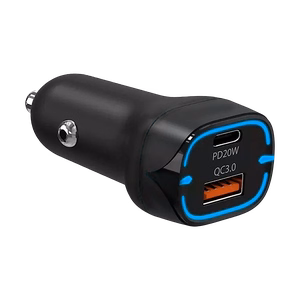 38 W automašīnas lādētājs ar Power Delivery un Quick Charge