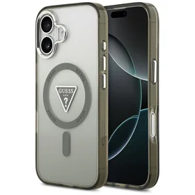 GUESS viedtālruņa apvalks IPHONE 17 saderīgs ar Magnētisko GUHMP17SHGTMLCGA (IML Gradient W/ Triangle Logo) haki