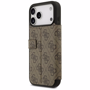 Guess Book 4G Metal Logo Чехол для iPhone 17 Pro Max - коричневый