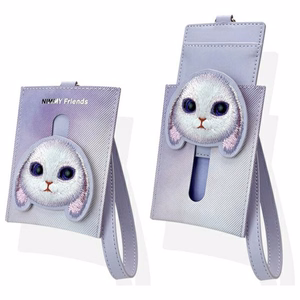 Nimmy Big Eyed Pet 2.0 Trusis 3-in-1 Viedtālruņa apvalks + maks + sekošanas ierīces korpuss - violets