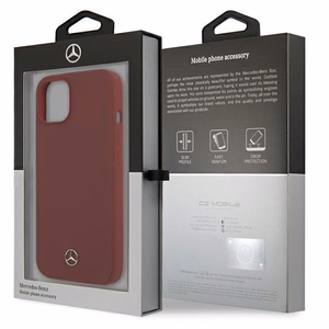 Mercedes Silikona Līnija Apvalks iPhone 13 mini - Sarkans