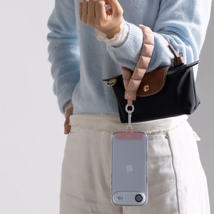 RINKGE HOLDER & PUFFER HAND STRAP FLORAL rozā