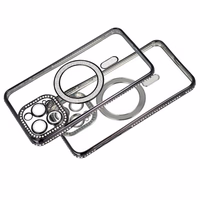 Bling Magsafe viedtālruņa apvalks iPhone 15 Pro violets