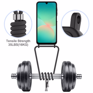 Hurtel TPU maciņš ar karšu turētāju un pleca siksnu modelim Samsung Galaxy A57 5G – melns