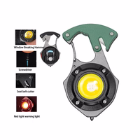 Mini lukturītis LED atslēgu piekariņš W5143 Type C ar 2 skrūvgriežu uzgaļiem zaļš