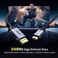 Unitek C1626GY01-1.5M DisplayPort kabelis melns, pelēks