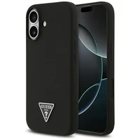 Guess Silikona Trīsstūra Logotips Magnētiskais viedtālruņa apvalks iPhone 17 - melns