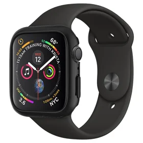 Spigen Thin Fit viedtālruņa apvalks Apple Watch 4/5/6/SE (44mm) - melns