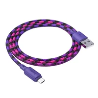 Kabelis USB A uz Micro USB Hoco 2,4A 1 m X116 gradienta violeta