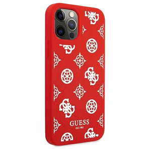 Guess GUHCP12LLSPEWRE iPhone 12 Pro Max 6.7" sarkans/sarkans cietais apvalks Peonijas kolekcija
