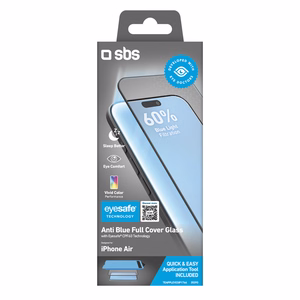 SBS Eyesafe rūdīts stikls priekš iPhone Air ar aplikatoru