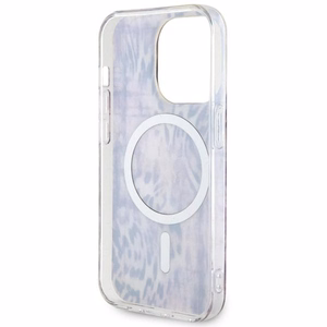 Guess GUHMP14XHLEOPWP iPhone 14 Pro Max 6.7" rozā cietais apvalks Leopard Magnētiskais