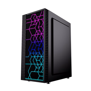 Gembird Fornax 2500 ARGB Gaming ATX Midi Tower ar apgaismojumu melns datora korpuss