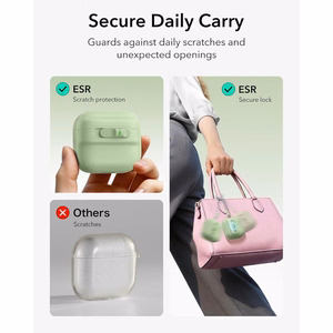 ESR Pulse HaloLock MagSafe  Apple AirPods 4 / 5 vāciņš, gaiši zaļš