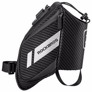 Rockbros C32BK sēdekļa soma 1.5 l ar kabatu pudelei - melna