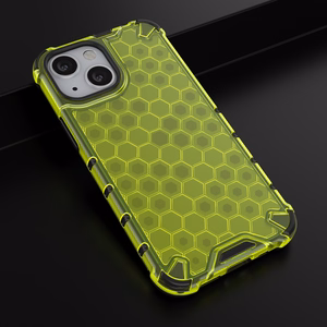 Honeycomb Case броневой чехол с TPU бампером для iPhone 13 mini зелёный