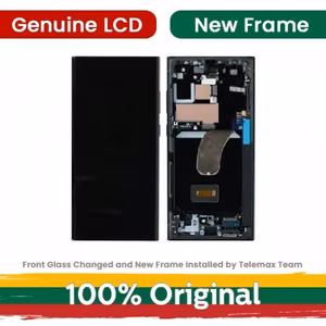 LCD displejs saderīgs ar Samsung S918 S23 Ultra ar rāmi / Lavender / (Atjaunots: Telemax)