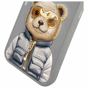 Nimmy Cool&Cute 2.0 viedtālruņa apvalks iPhone 15 Pro - pelēks