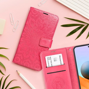 MEZZO Grāmatveida maciņš priekš SAMSUNG A27 mandala madženta