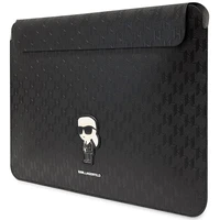 Karl Lagerfeld Saffiano Monogramma Ikonik apvalks 14" klēpjdatoram - melns