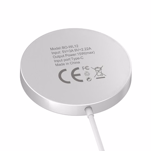 BWOO WL-12 PD bezvadu lādētājs 15W melns