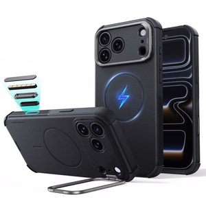 ESR Cyber Tough Kickstand MagSafe maciņš, paredzēts iPhone 18 Pro Max / 17 Pro Max, melns