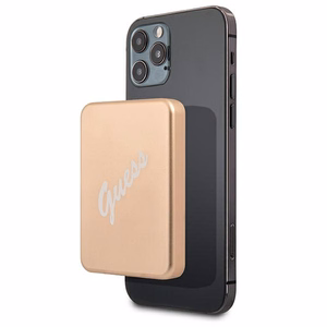 Magnētiskais portatīvais lādētājs Guess 5W GUPBMSVSLG 3000mAh zelta MagSafe