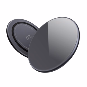 Crong PowerSpot Qi 15 W USB-C bezvadu lādētājs ar rūdīta stikla pārklājumu, ēnu melns