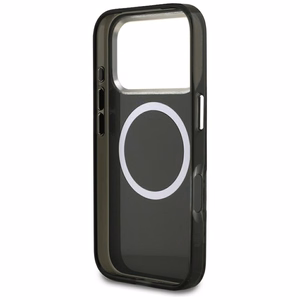 Karl Lagerfeld IML Karl Head Logo magnētiskais viedtālruņa apvalks iPhone 17 Pro - melns