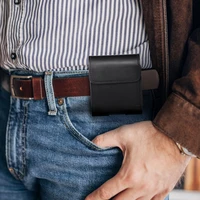 ROYAL universāls horizontāls ādas jostas apvalks izmērs V SAMSUNG FLIP 1 / 2 / 3 / 4 / HUAWEI P50 Pocket / MOTOROLA RAZR 5G melns