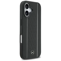 Mercedes Ādas Zvaigznīšu raksta jos Magnētiskais apvalks viedtālrunim iPhone 17 - melns