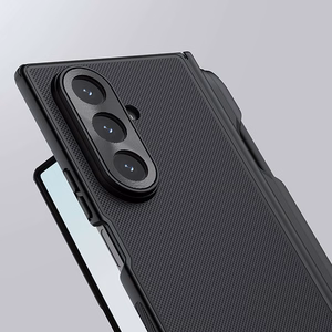 Nillkin Super Frosted Shield Fold Magnētiskais viedtālruņa apvalks priekš Samsung Galaxy Z Fold 7, saderīgs ar MagSafe - melns