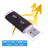 SILICON POWER Blaze B02 Pendrive USB flash drive 64 GB USB Type-A 3.2 Gen 1 (SP064GBUF3B02V1K) melns